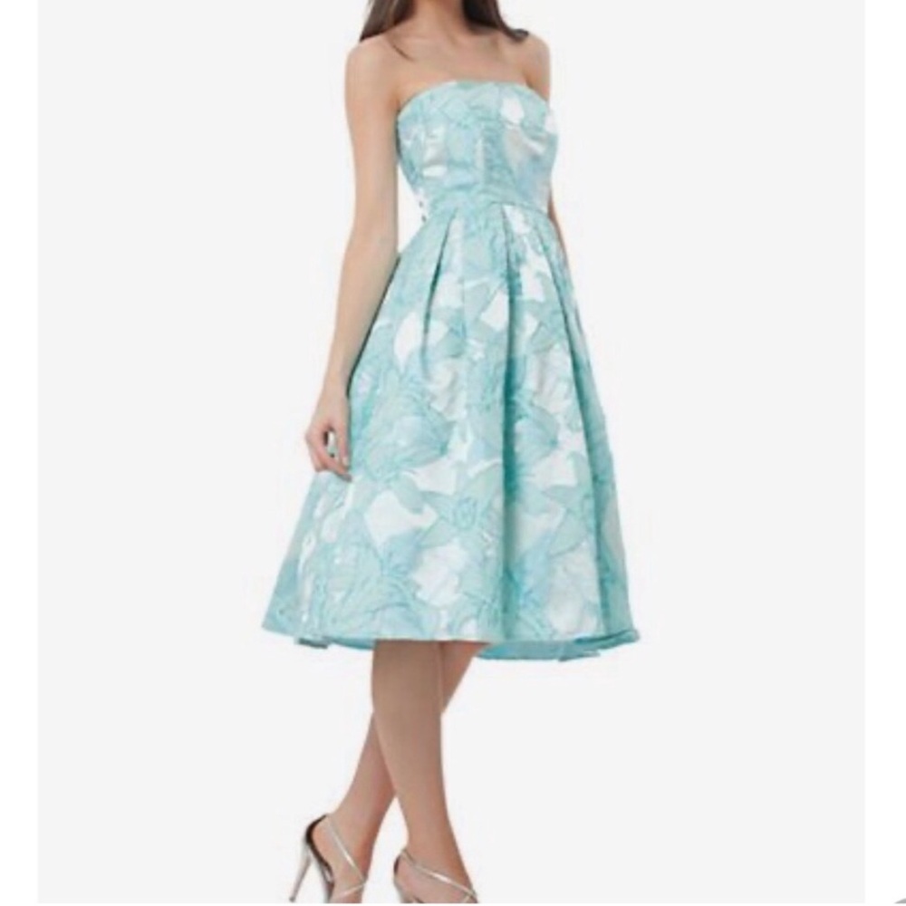 NWOT JS Collections Fit and Flare Midi Dress With Side Pockets